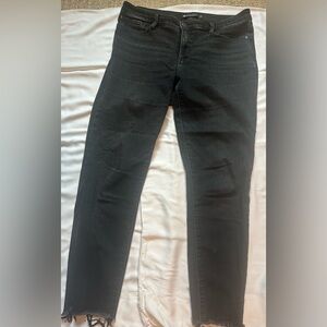 Athleta Women's black Straight Leg Jeans. elastic